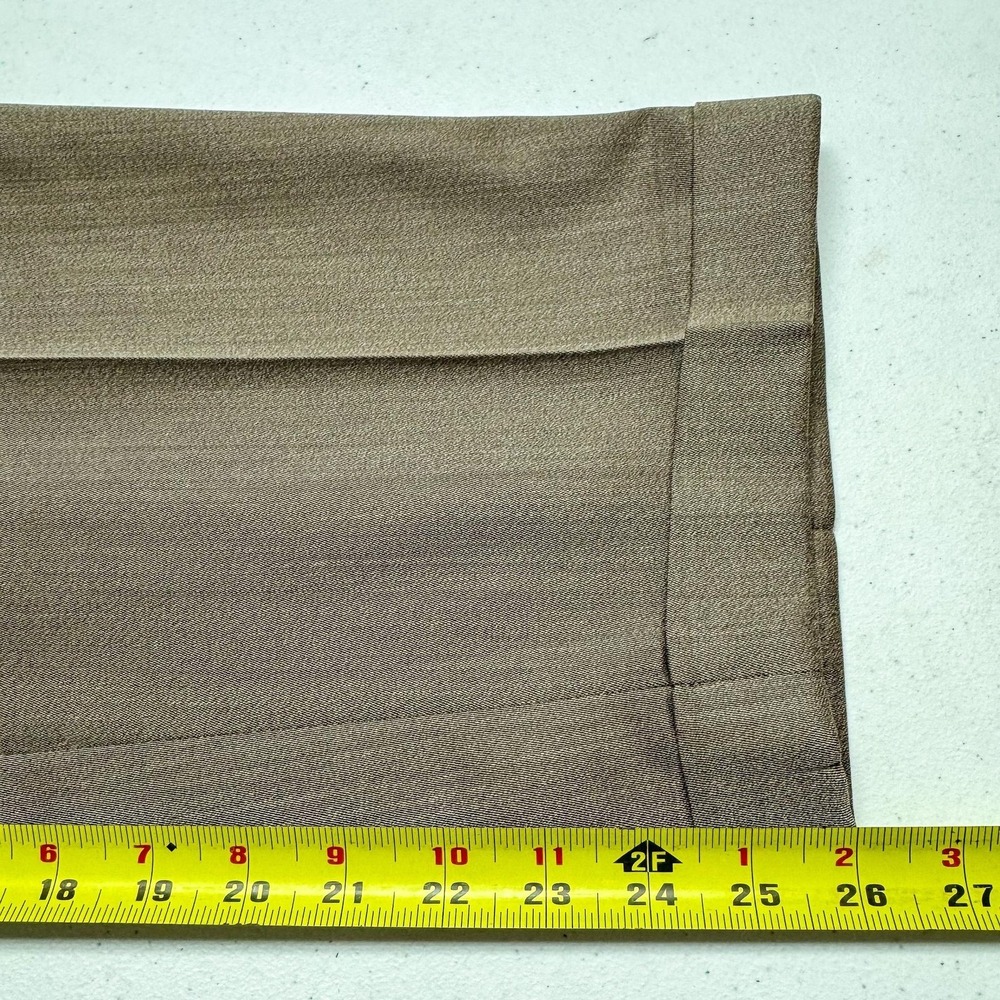 Zanella Bennett Dress Pants Mens 36x26 Brown Wool Pleated Cuffed Italy Office - Picture 10 of 12